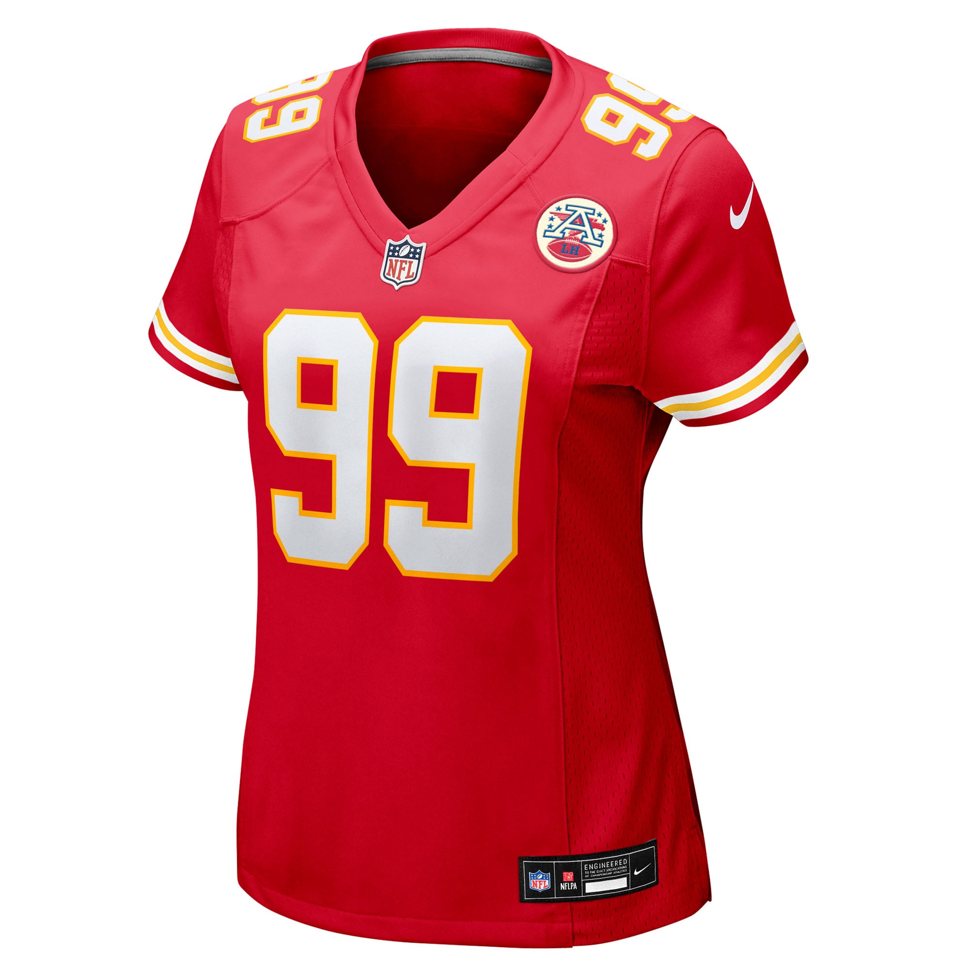 Women's Nike Peter Woods Red Kansas City Chiefs Team Game Jersey