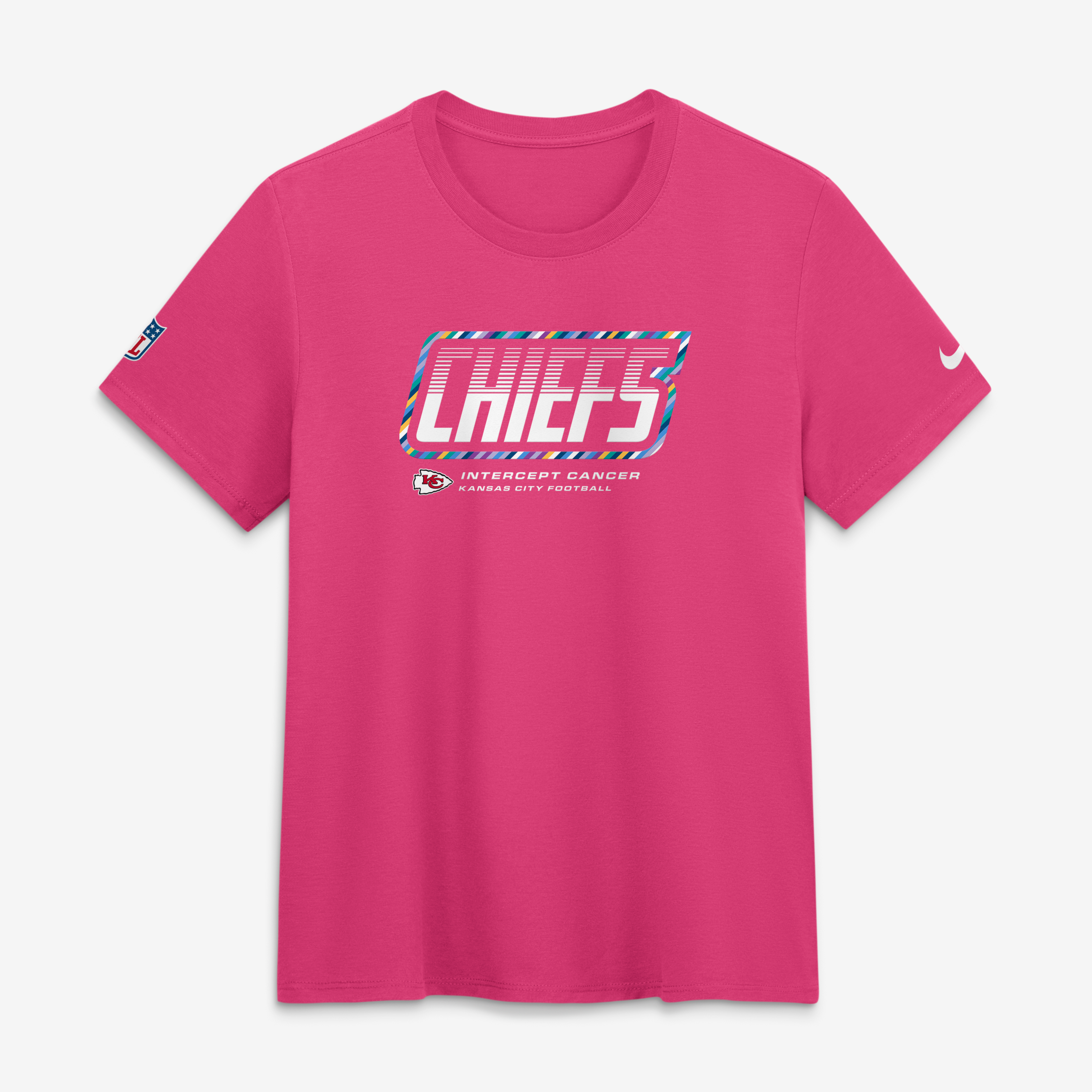 Women's Nike Pink Kansas City Chiefs 2026 NFL Crucial Catch Tri-Blend Dri-FIT T-Shirt