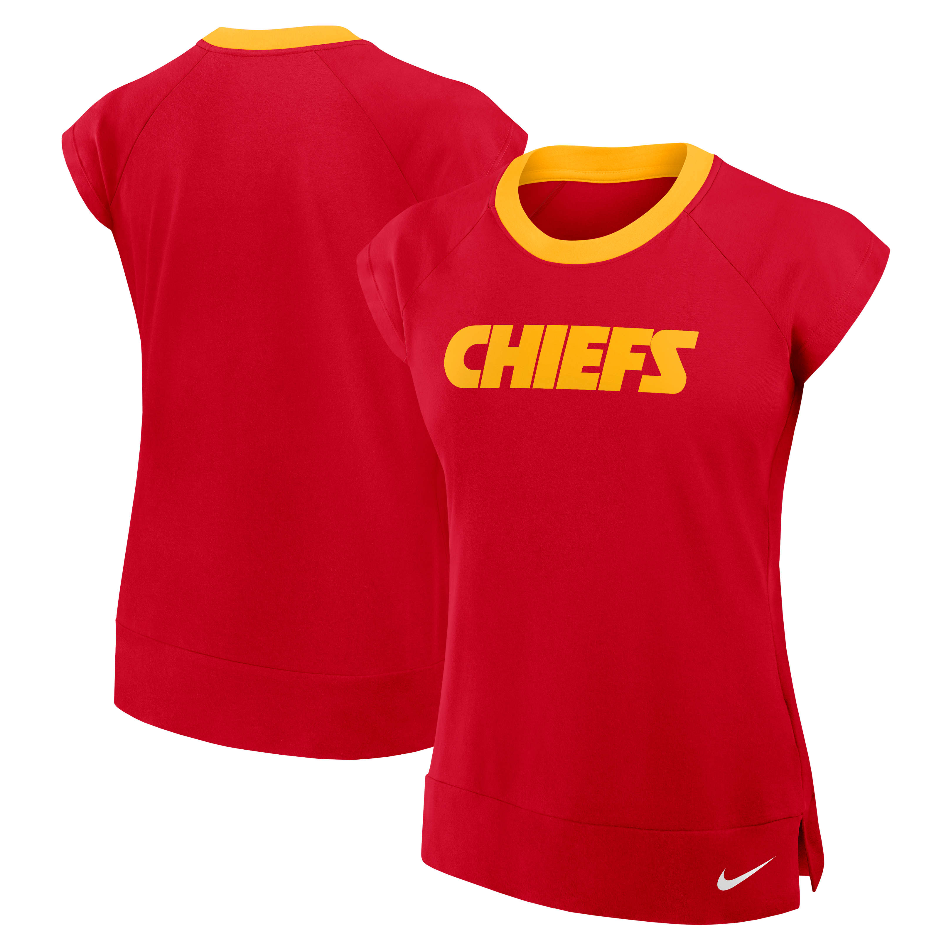 Women's Nike Red Kansas City Chiefs Forward Progress Raglan Dri-FIT Short Sleeve Tee