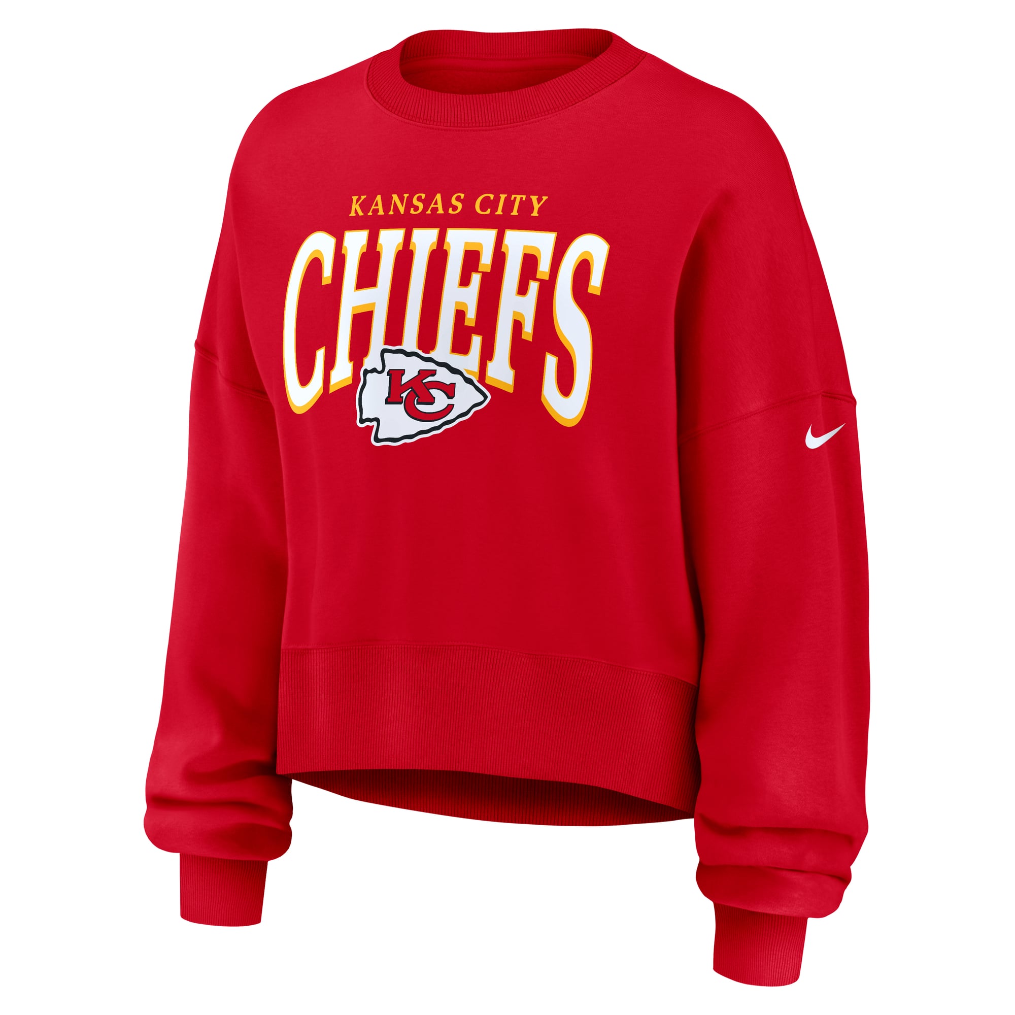 Women's Nike  Red Kansas City Chiefs Oversized Phoenix Fleece Sweatshirt