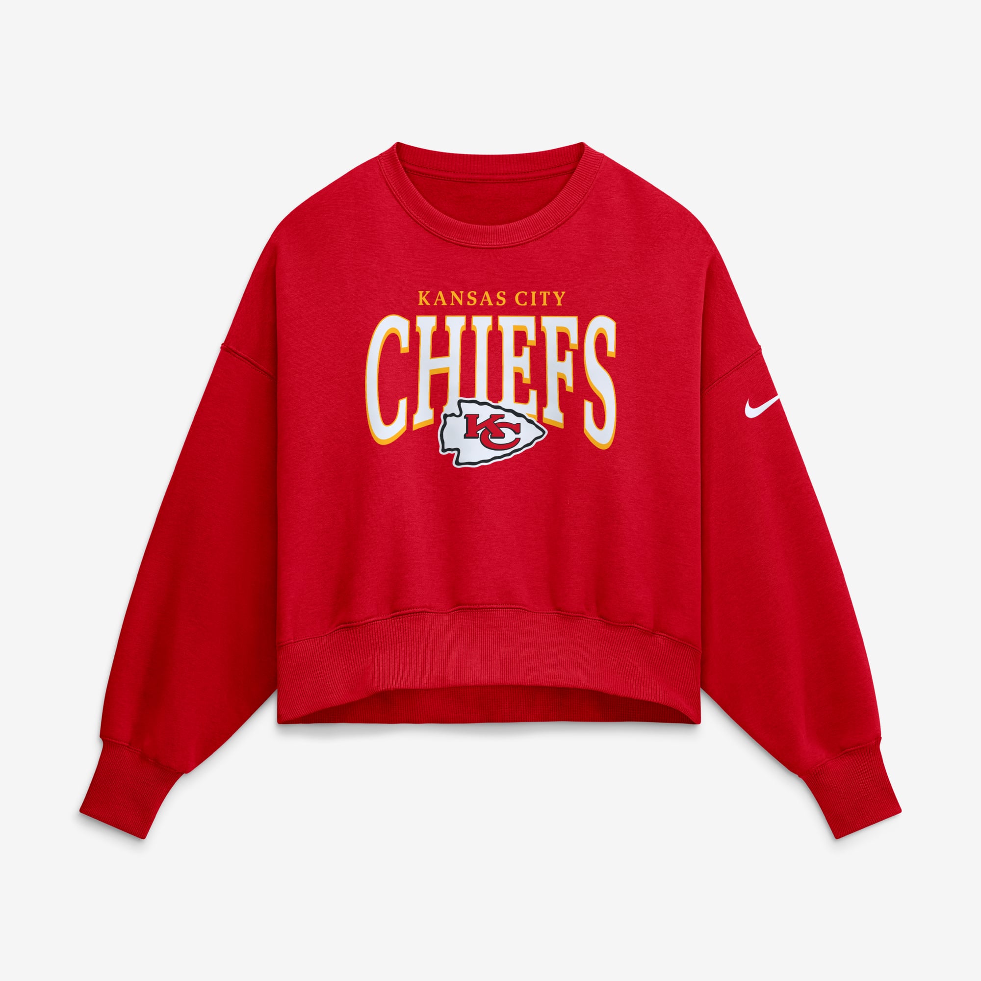 Women's Nike Red Kansas City Chiefs Oversized Phoenix Fleece Sweatshirt