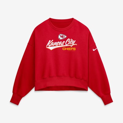 Kansas City Chiefs Nike Women's Oversized Phoenix Fleece Sweatshirt - Red