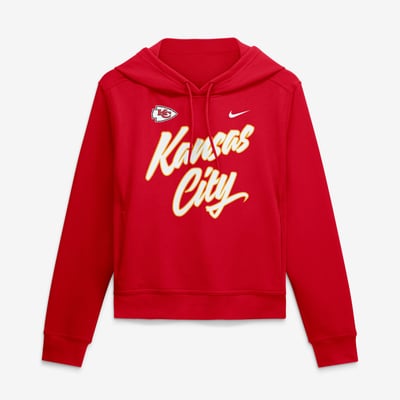 Kansas City Chiefs Nike Women's Performance One Tri-Blend Dri-FIT Hoodie - Red