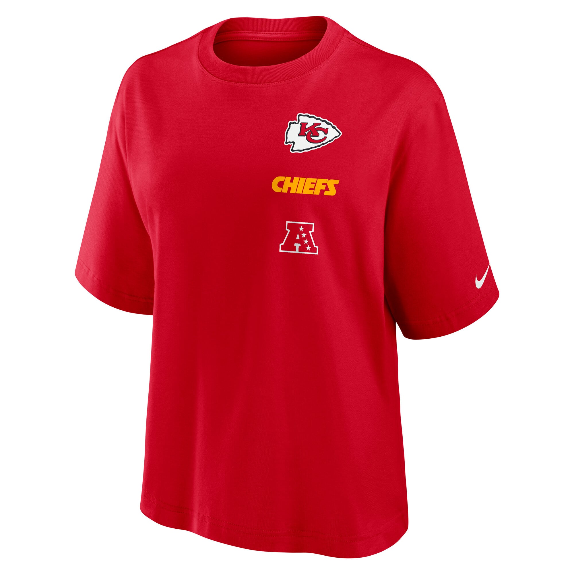 T-shirt ample et carré Nike rouge Kansas City Chiefs Primetime Premium Essential pour femme