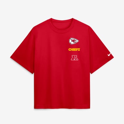 Kansas City Chiefs Nike Women's Primetime Premium Essential Loose Fit Boxy T-Shirt - Red