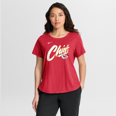 Kansas City Chiefs Nike Women's Primetime Tri-Blend T-Shirt - Red