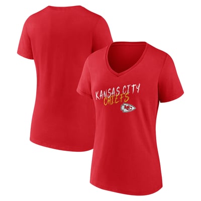 Kansas City Chiefs Women's Hustle V-Neck T-Shirt - Red