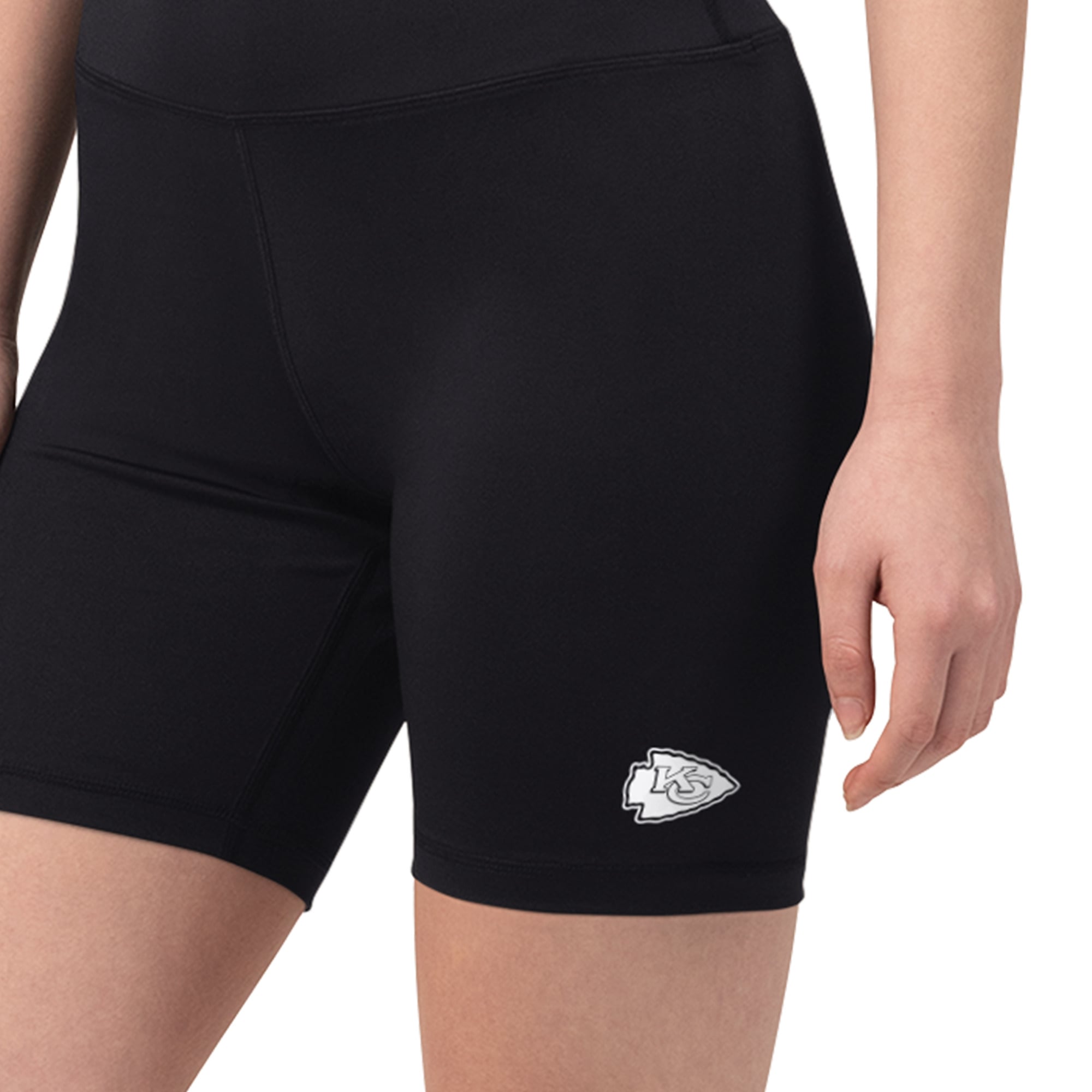 Women's Starter Black Kansas City Chiefs Biker Shorts