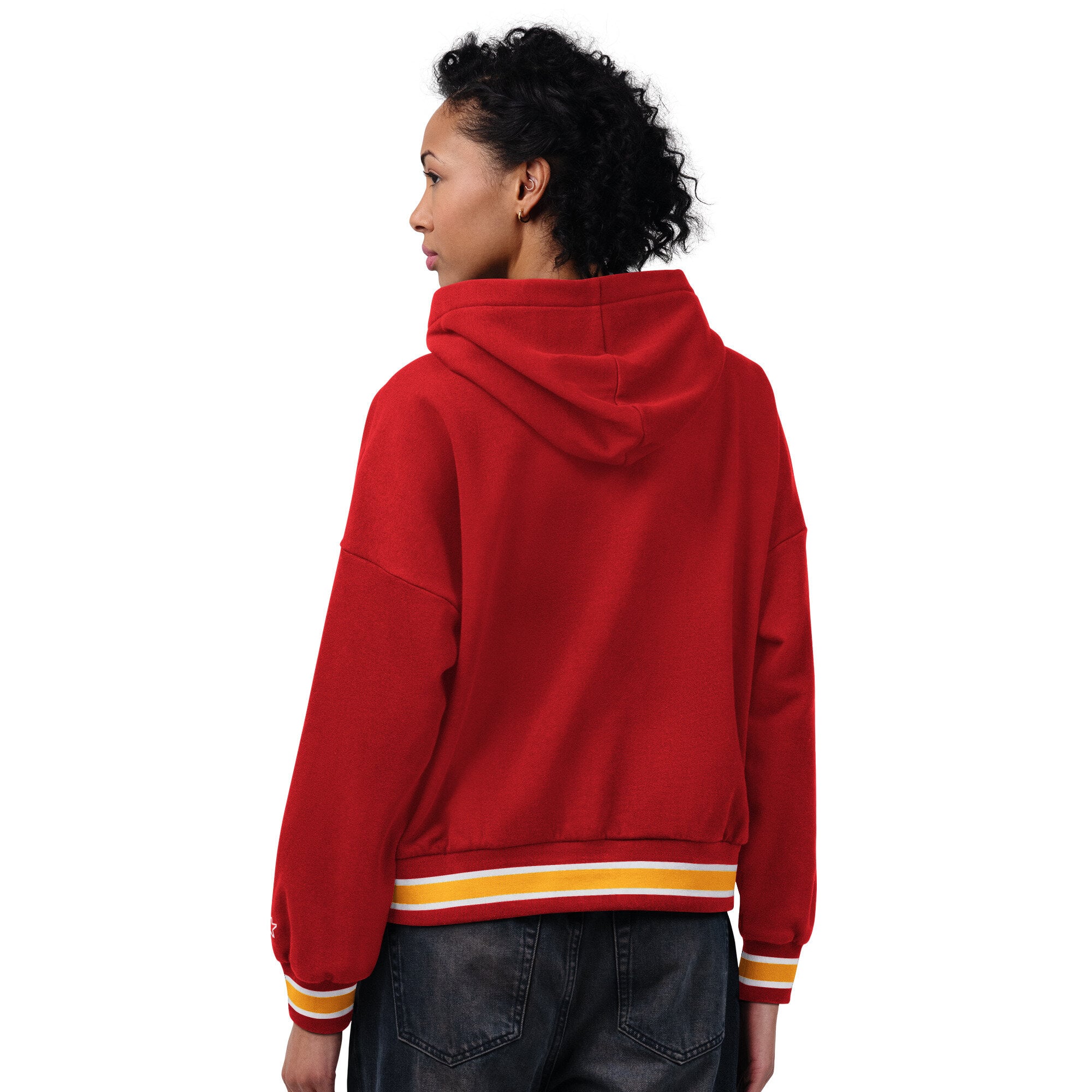 Sweat à capuche Starter rouge Kansas City Chiefs Home Plate pour femmes