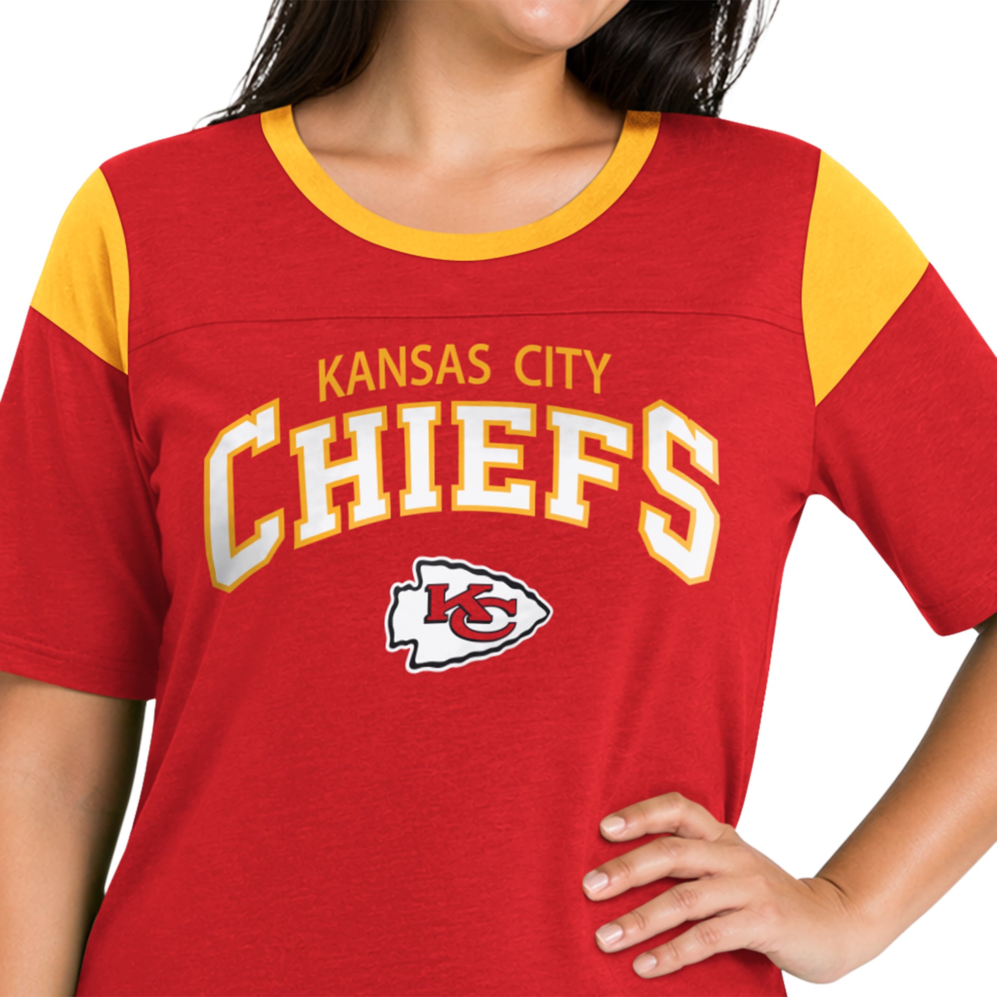 Women's Starter  Red Kansas City Chiefs Plus Linebacker Slub T-Shirt