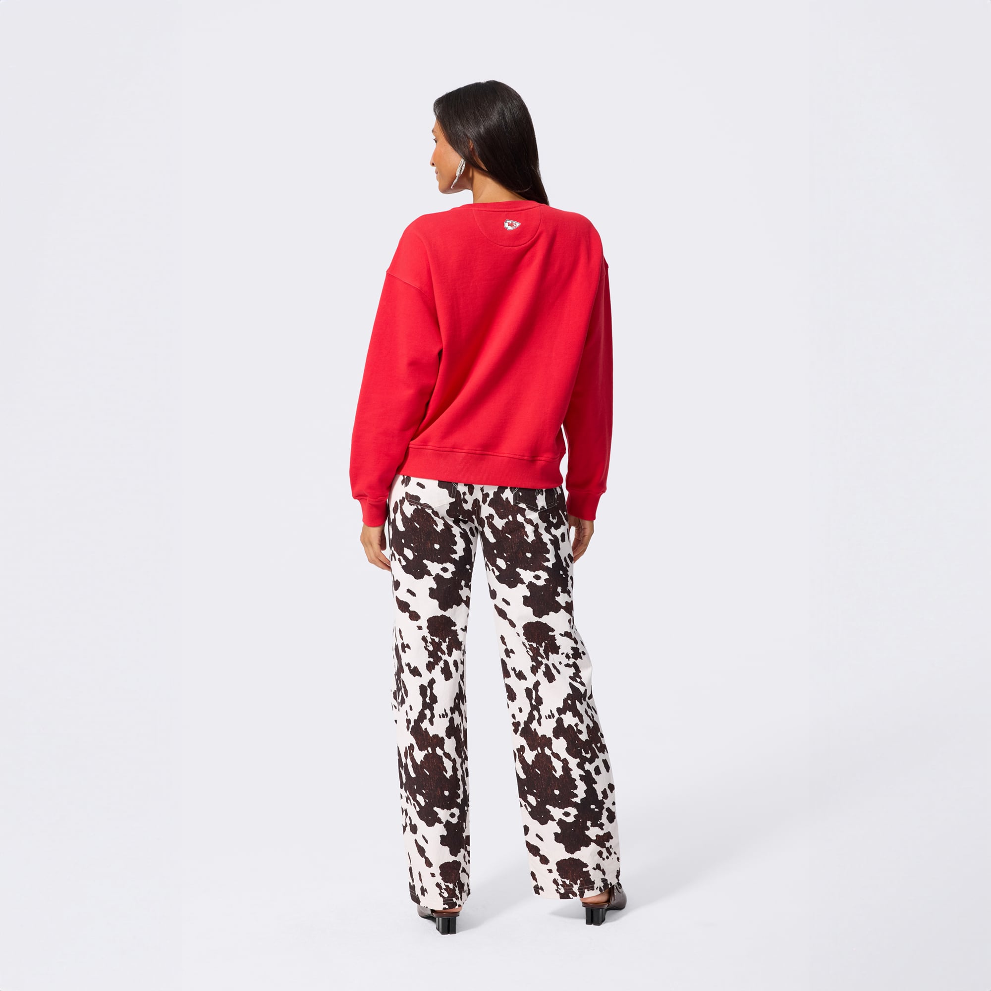 Sweat-shirt à capuche Terez rouge pour femme, logo en pierre précieuse des Kansas City Chiefs