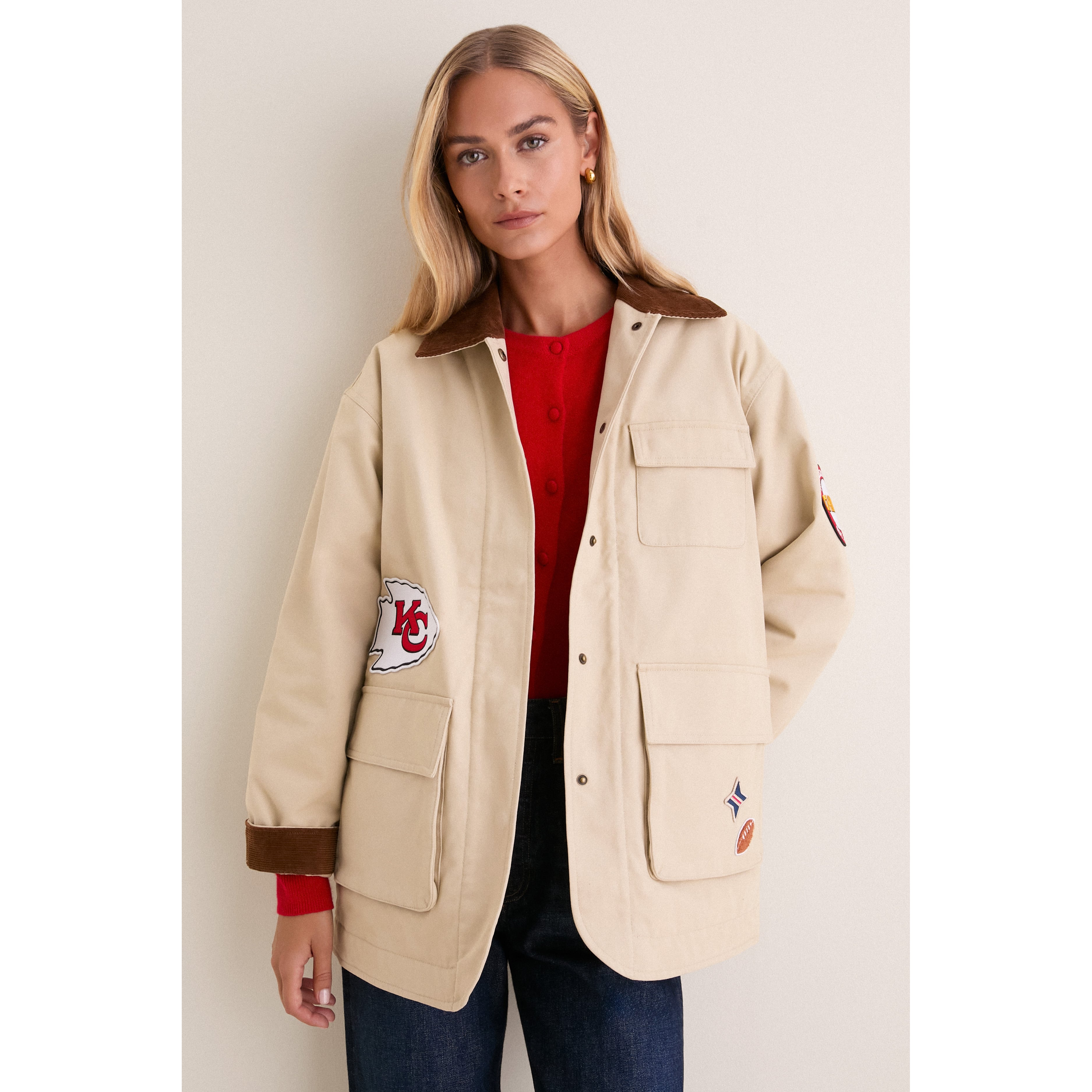 Veste de grange Tuckernuck Stone Kansas City Chiefs pour femmes, à boutons-pression.