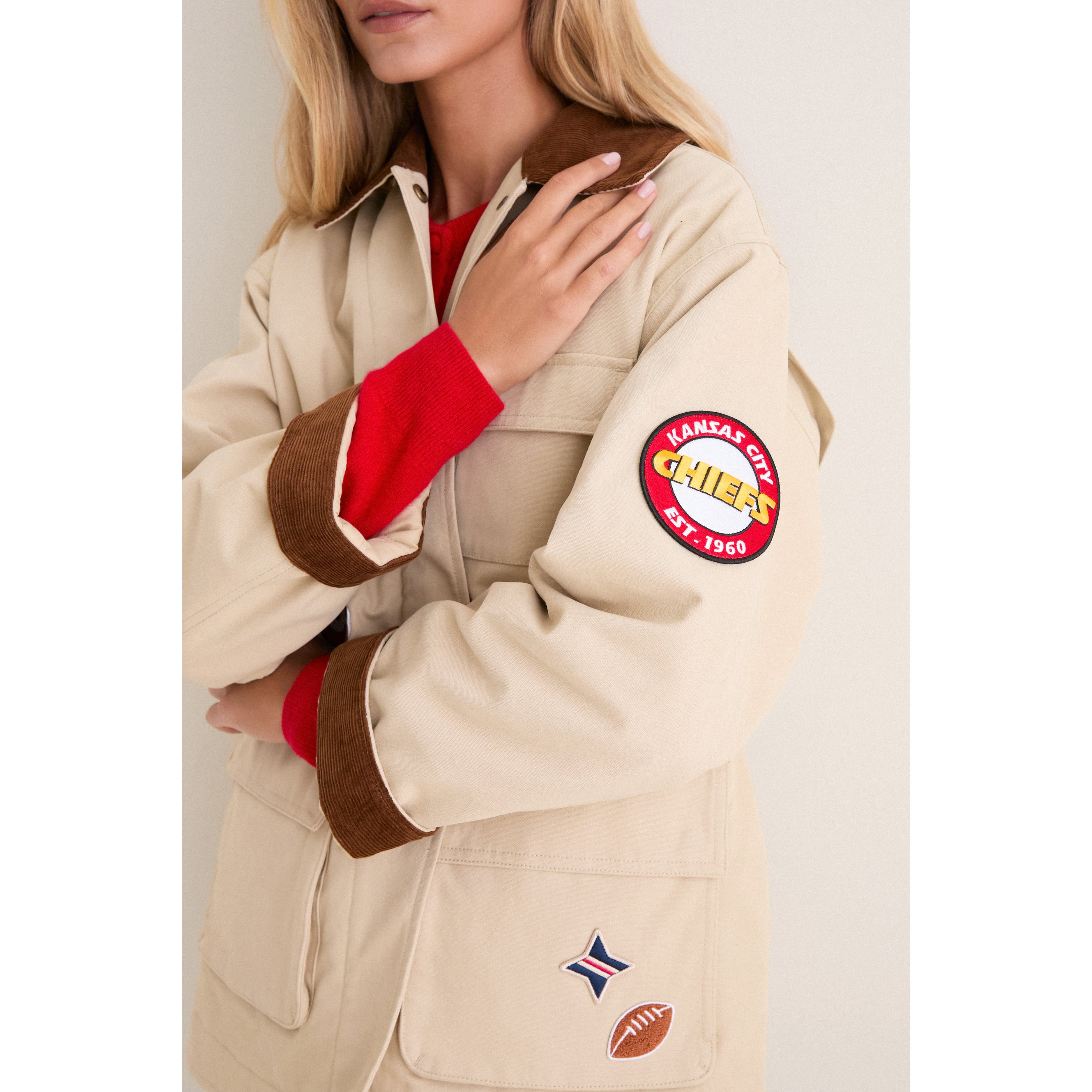 Veste de grange Tuckernuck Stone Kansas City Chiefs pour femmes, à boutons-pression.