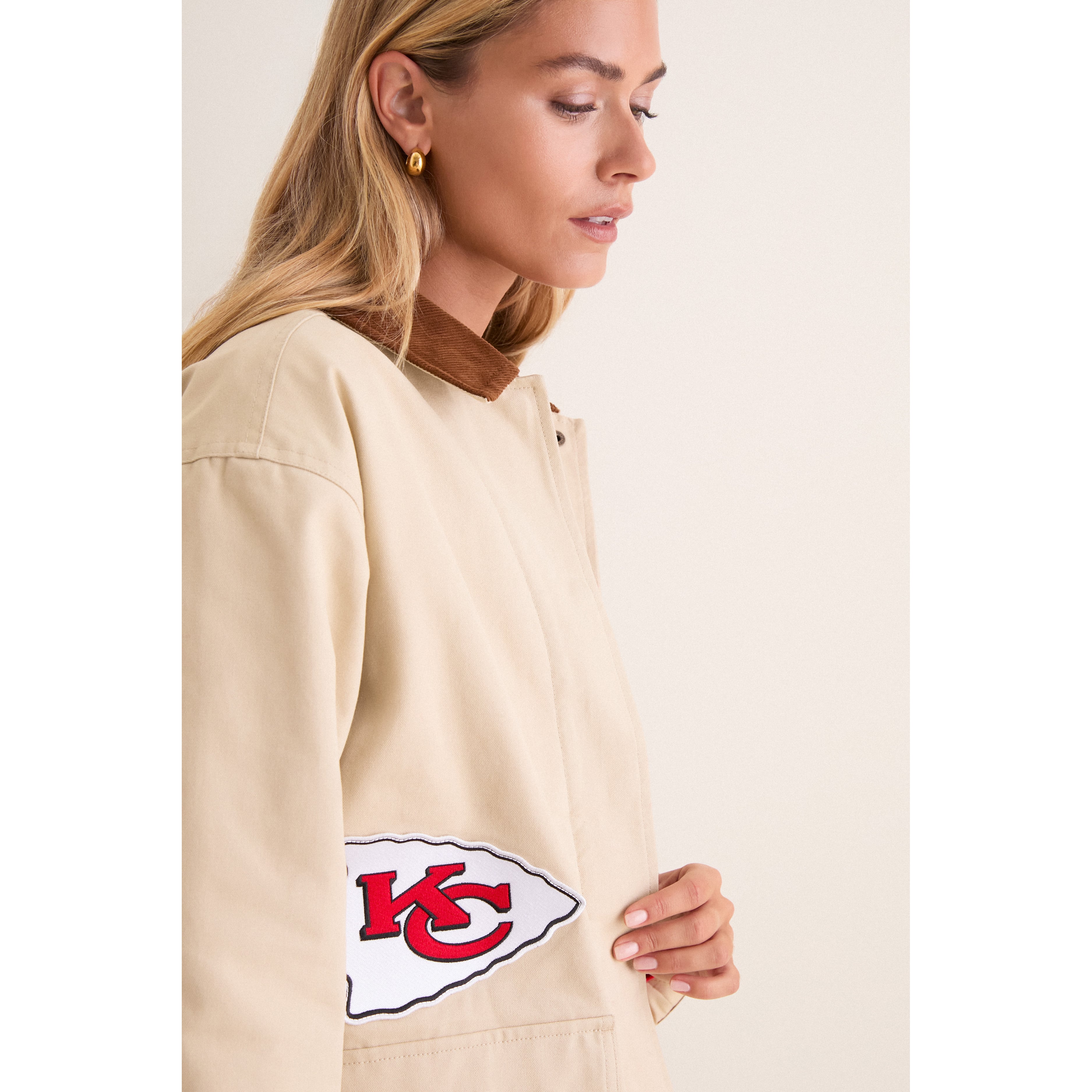 Veste de grange Tuckernuck Stone Kansas City Chiefs pour femmes, à boutons-pression.