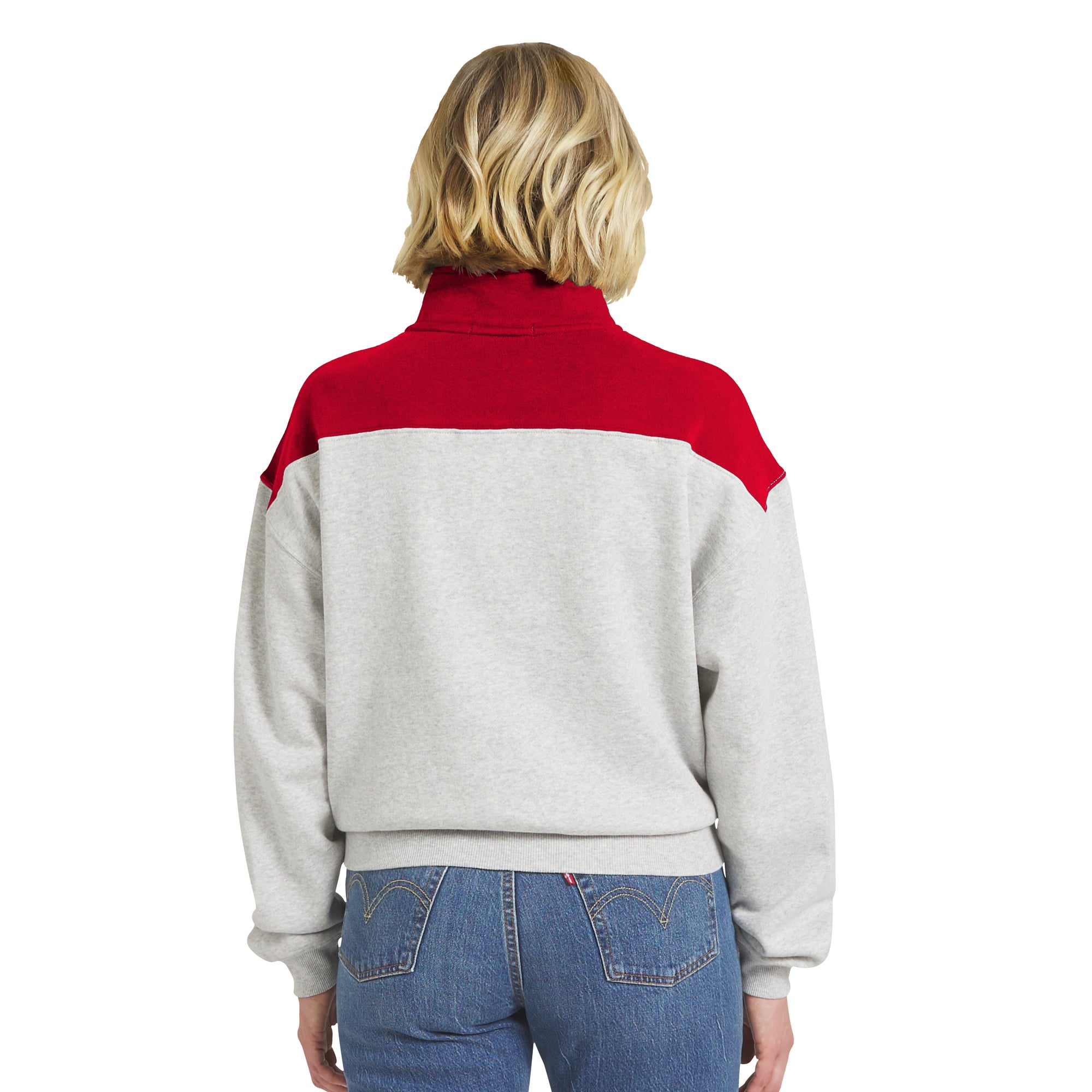 Pull à demi-zip en gris chiné Kansas City Chiefs de la marque WEAR by Erin Andrews pour femme