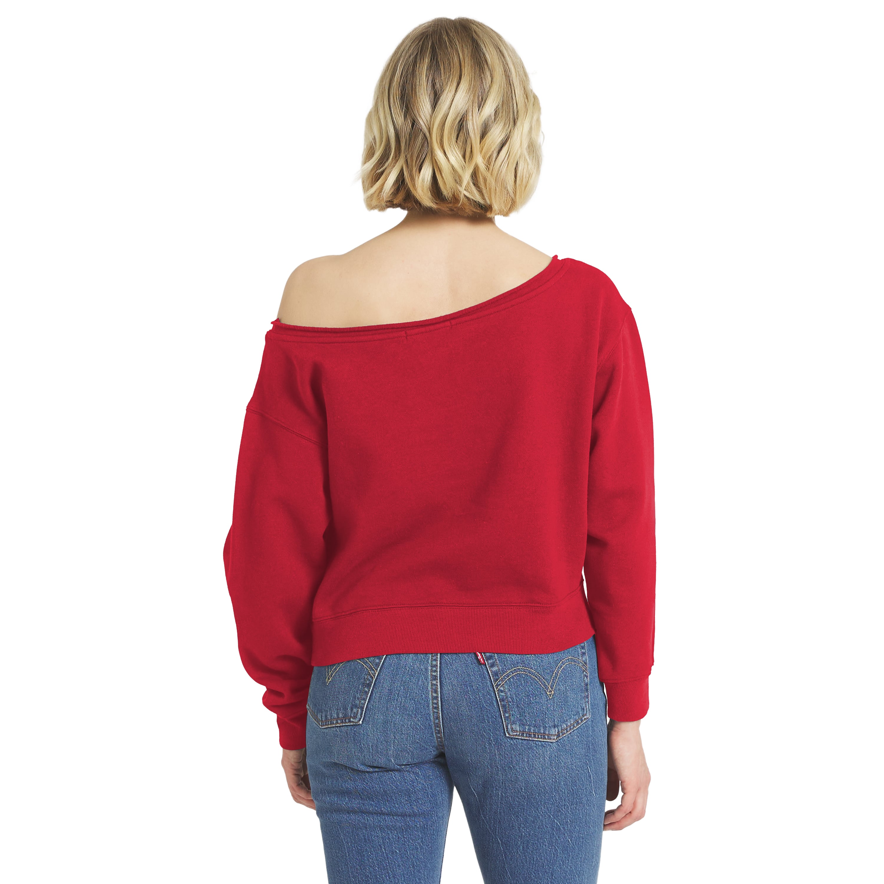 Women's WEAR by Erin Andrews  Red Kansas City Chiefs Off-the-Shoulder Sweatshirt
