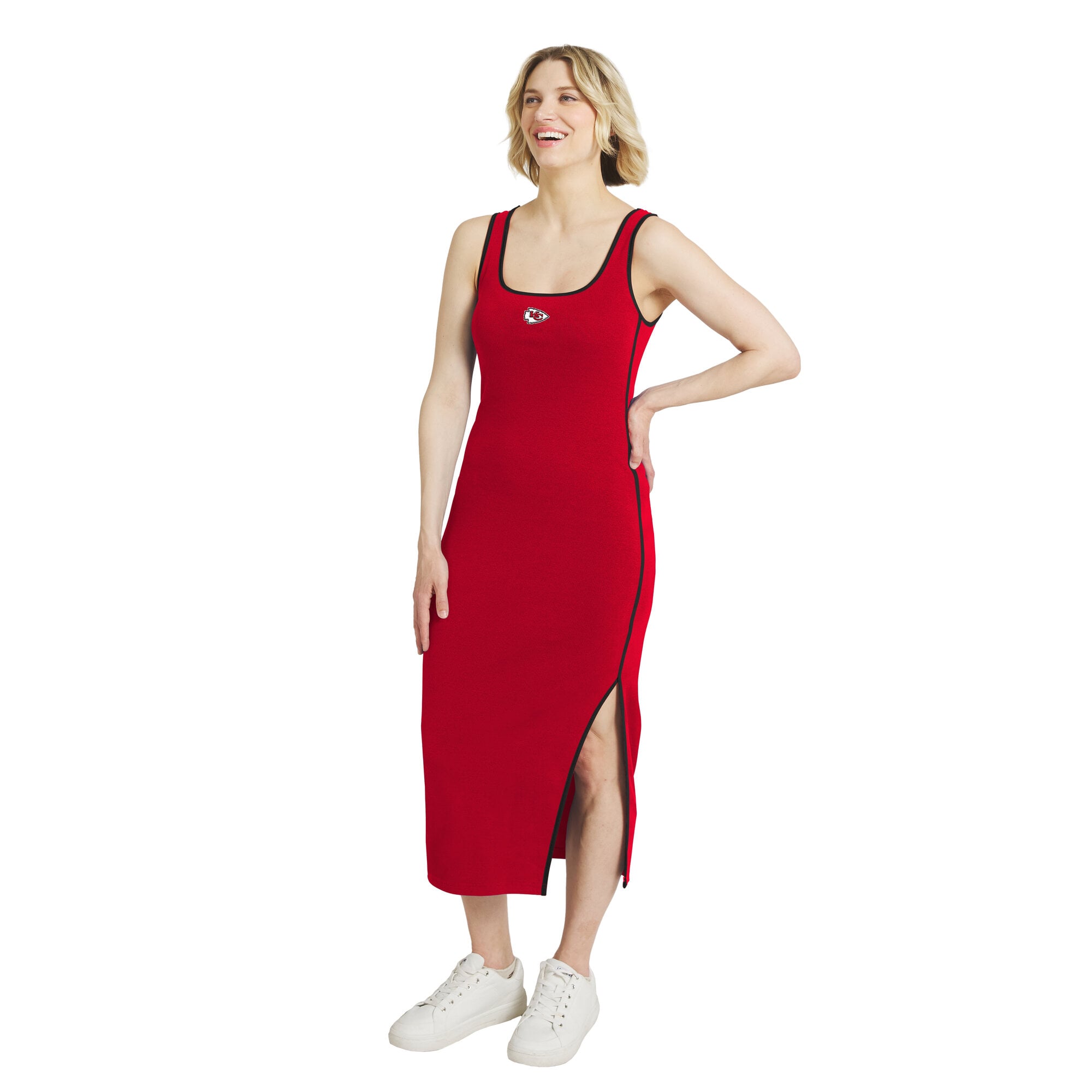 Women's WEAR by Erin Andrews Red Kansas City Chiefs Ribbed Tank Dress