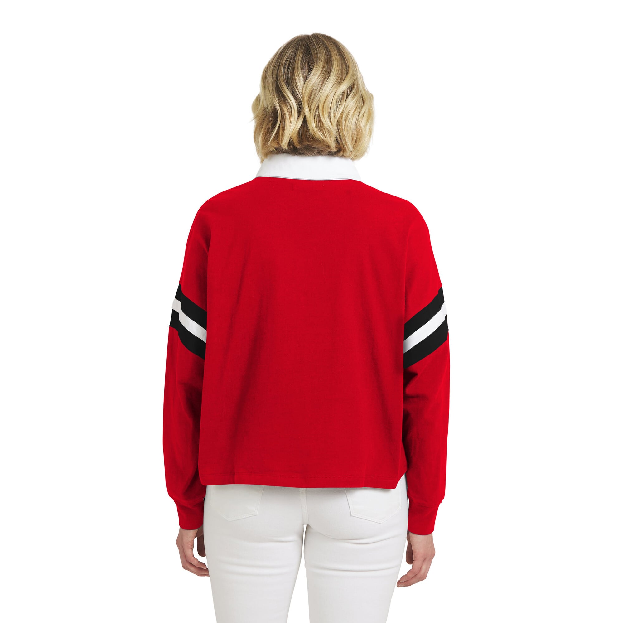 T-shirt à manches longues rouge Kansas City Chiefs Rugby de la marque WEAR by Erin Andrews pour femmes