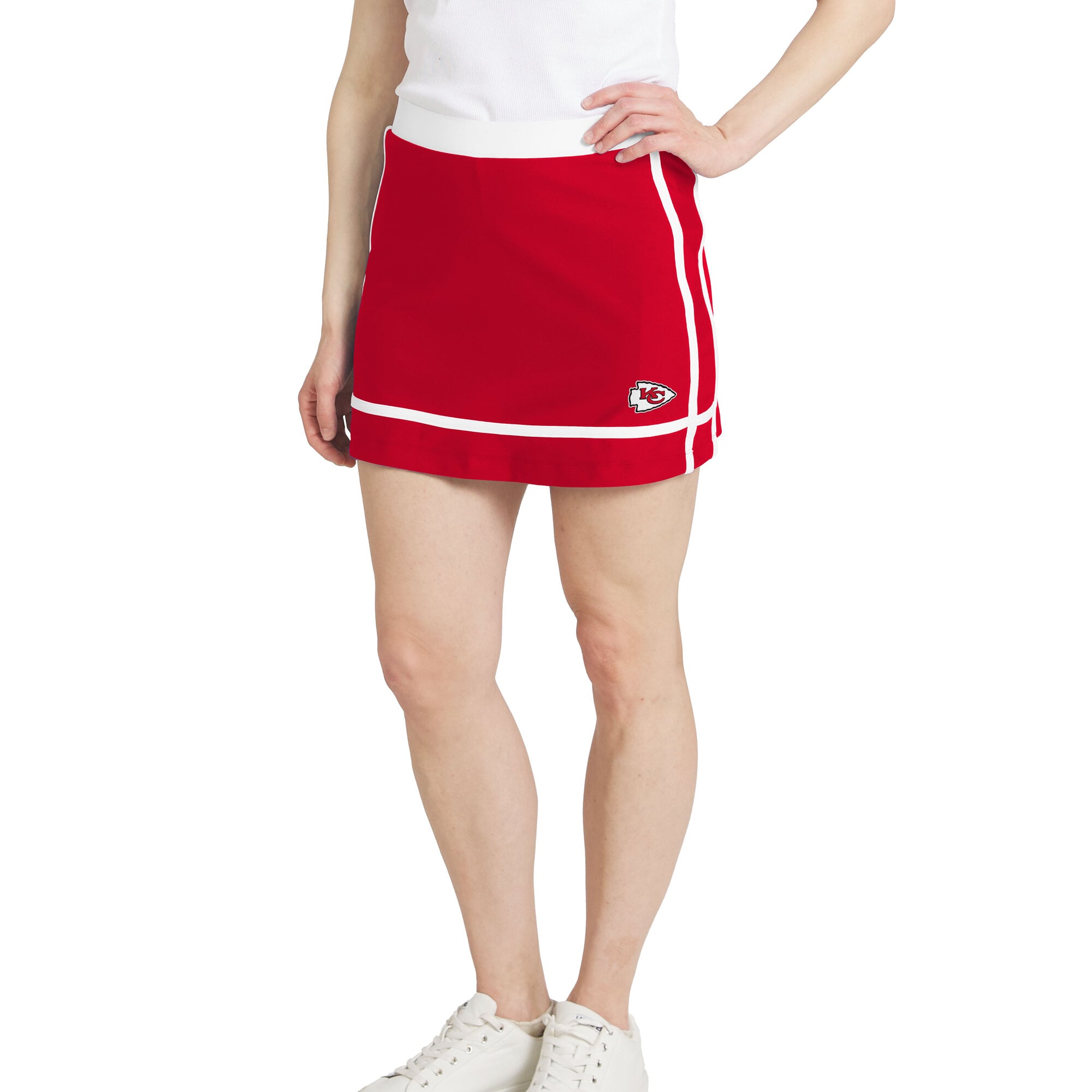 Women's WEAR by Erin Andrews  Red Kansas City Chiefs Stripe Skort