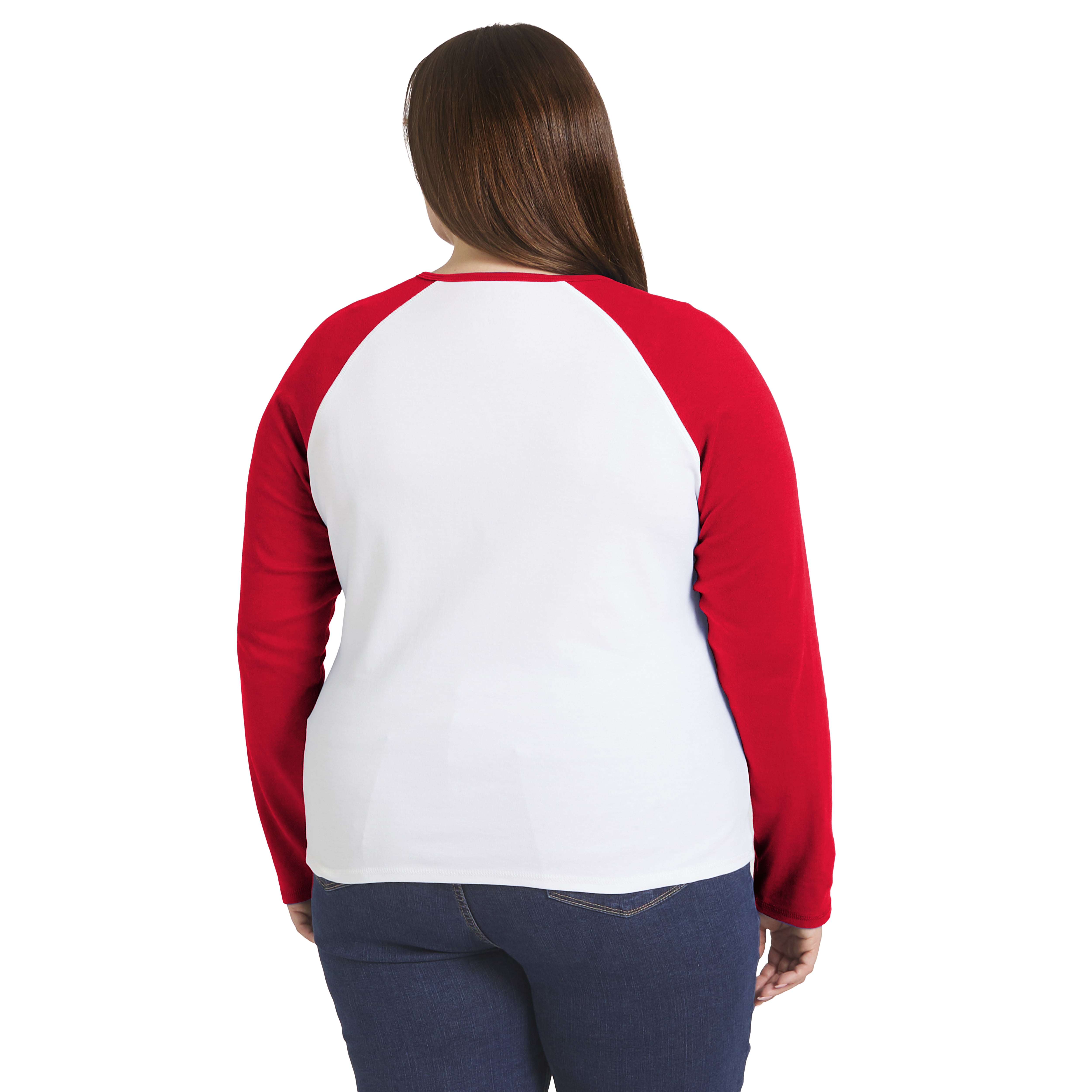 Women's WEAR by Erin Andrews White/Red Kansas City Chiefs Plus Henley Long Sleeve Raglan T-Shirt