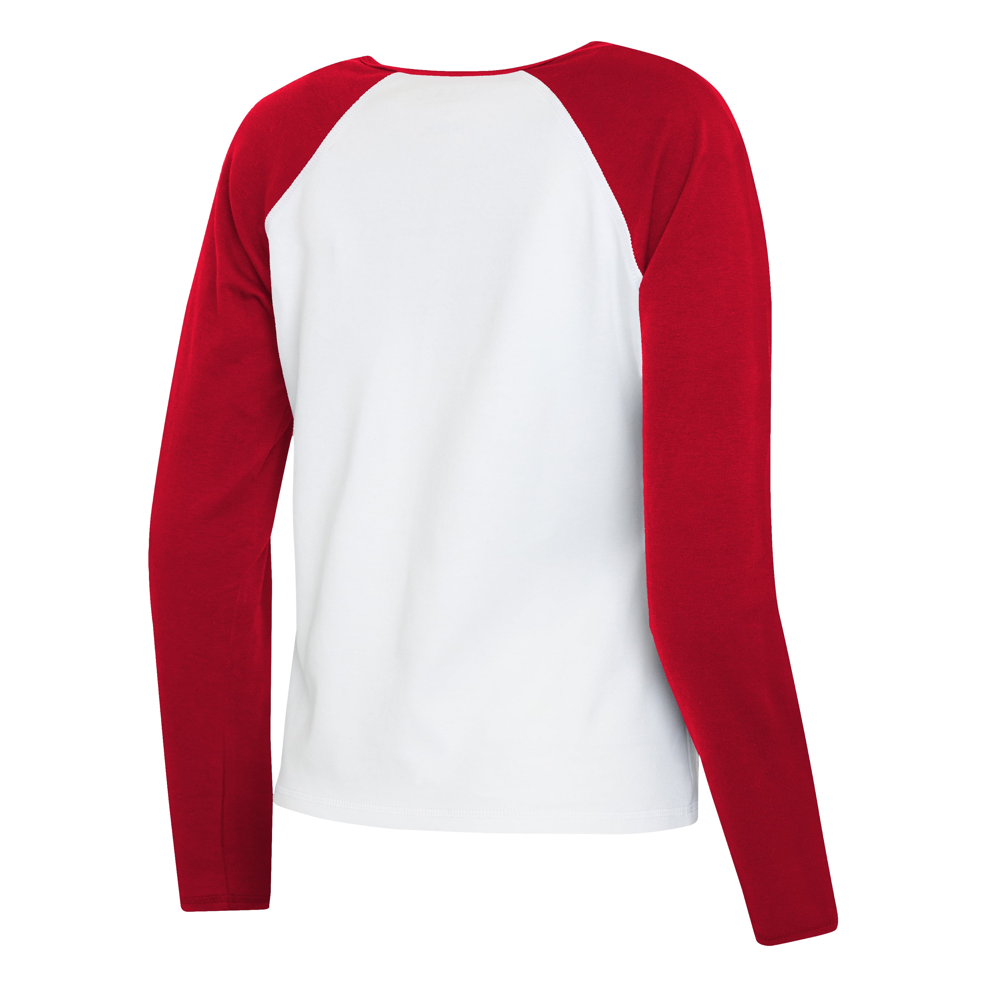 Women's WEAR by Erin Andrews White/Red Kansas City Chiefs Plus Henley Long Sleeve Raglan T-Shirt