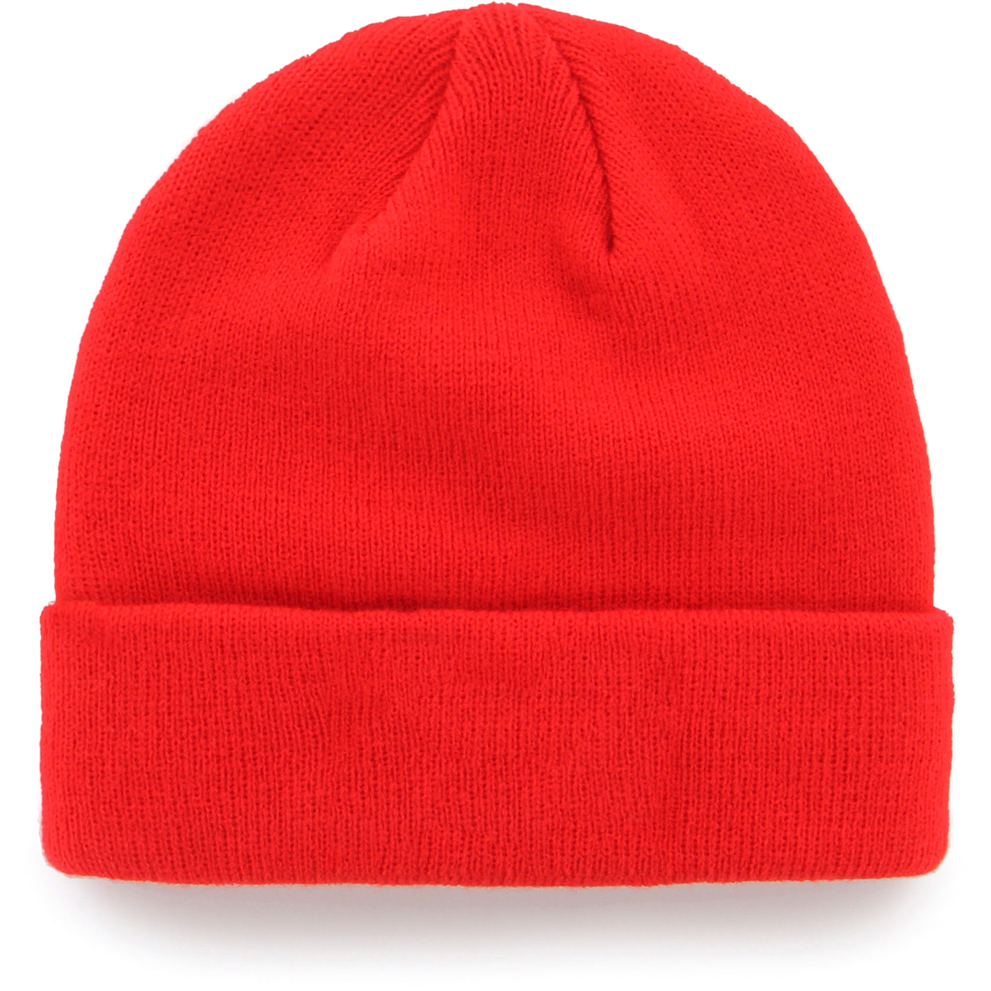 Bonnet tricoté basique à revers rouge Kansas City Chiefs pour enfant, modèle 47