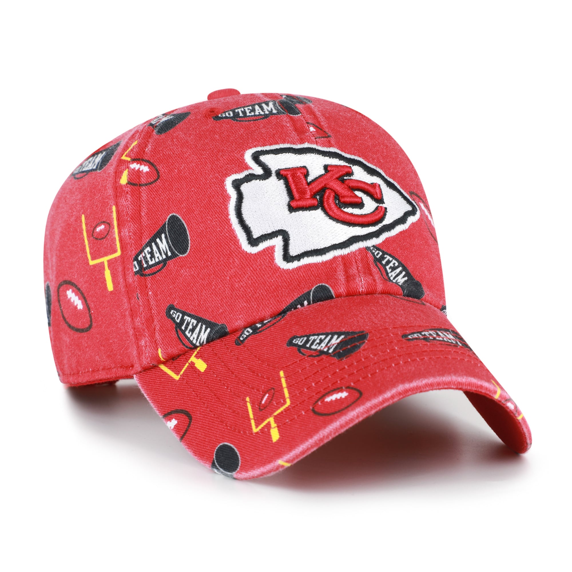 Youth '47  Red Kansas City Chiefs Stomping Ground Clean Up Adjustable Hat