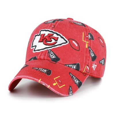  Kansas City Chiefs '47 Youth Stomping Ground Clean Up Adjustable Hat - Red