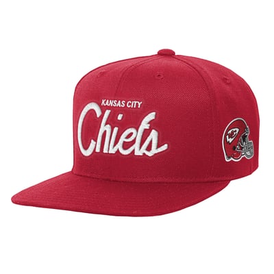 Kansas City Chiefs Mitchell & Ness Youth Head Coach Flat Brim Snapback Hat - Red
