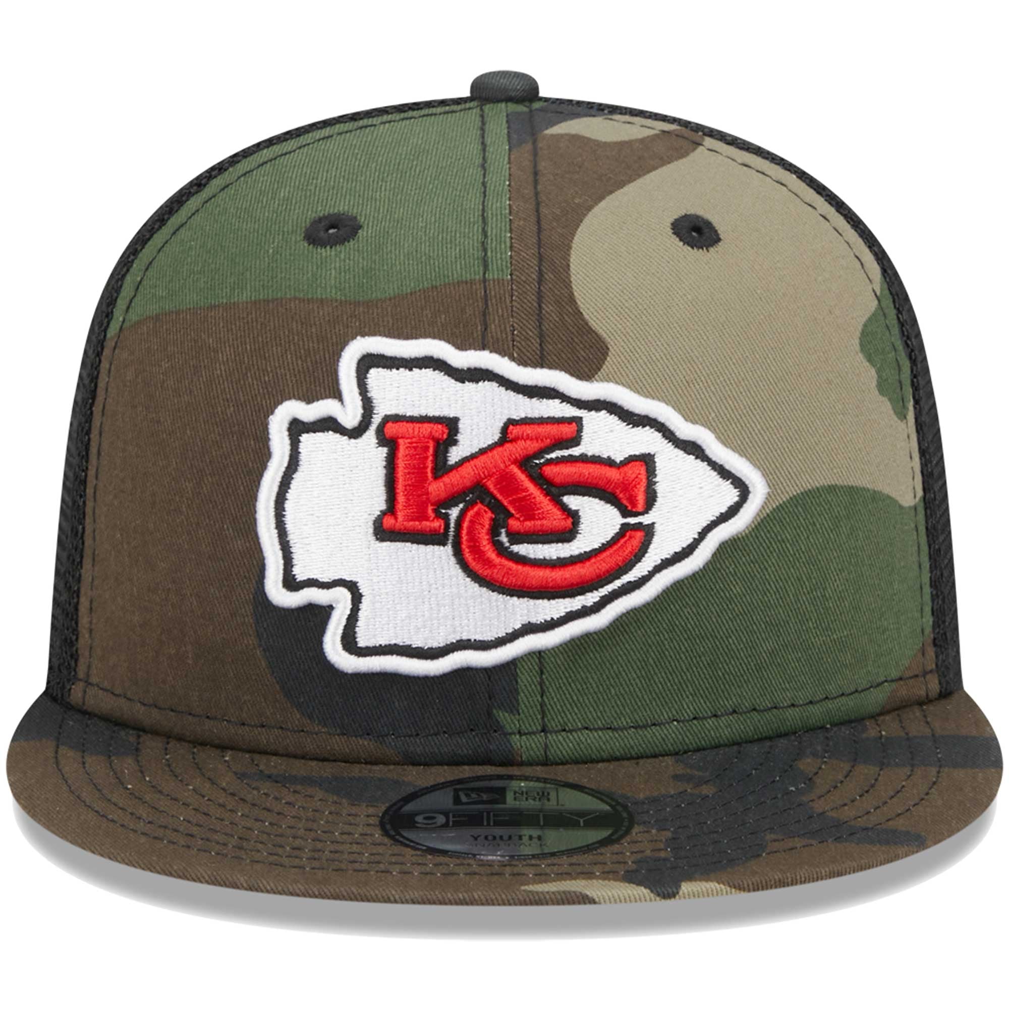 Casquette trucker New Era 9FIFTY à motif camouflage Kansas City Chiefs pour jeunes