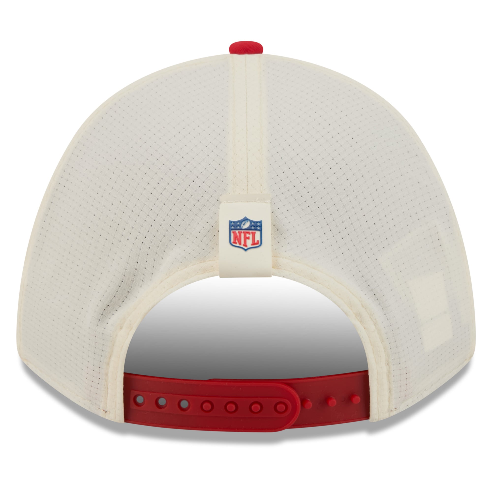 Casquette ajustable New Era crème/rouge Kansas City Chiefs 2026 Training Camp 9FORTY M-Crown pour jeunes