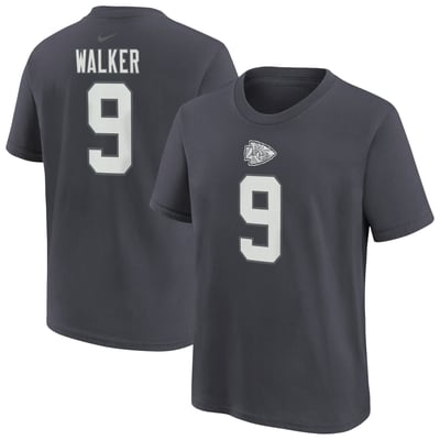 Kenneth Walker III Kansas City Chiefs Nike Youth Name & Number T-Shirt - Anthracite
