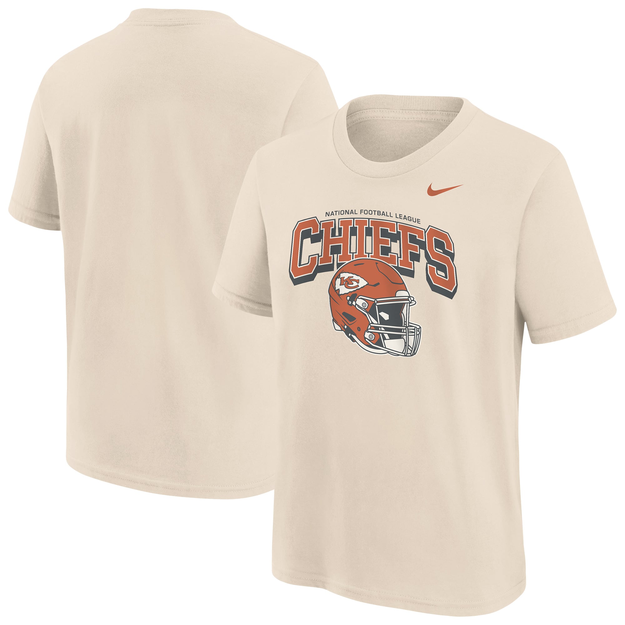 Youth Nike Natural Kansas City Chiefs Vintage Mod Easy Lane T-Shirt