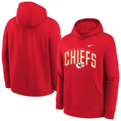 Kansas City Chiefs Nike Youth Logo Arch Fleece Hoodie - Red
