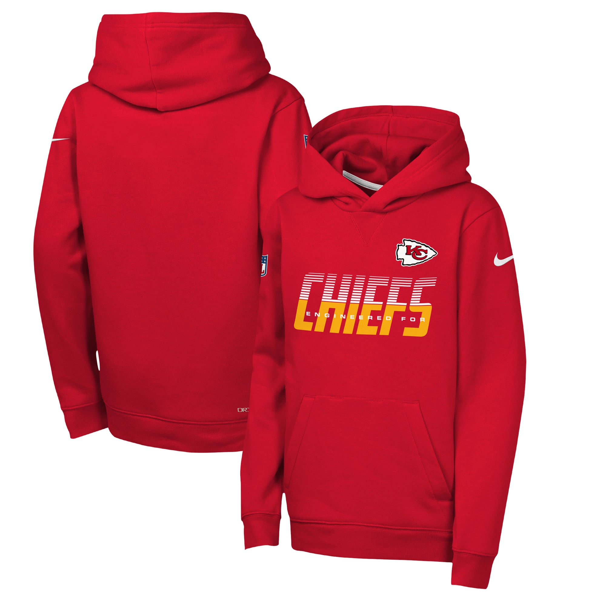 Youth Nike Red Kansas City Chiefs Sideline Dri-FIT Hoodie
