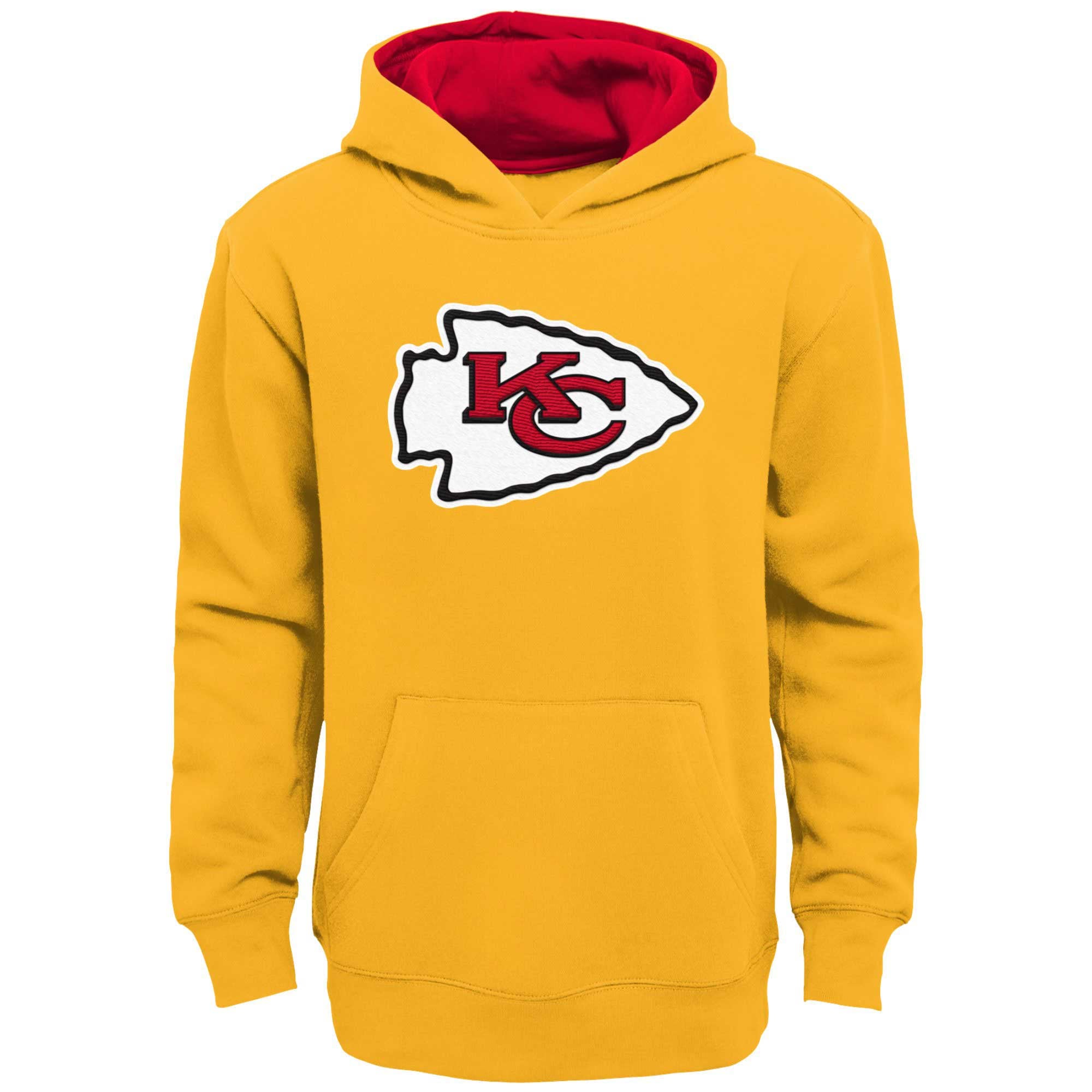 Youth Outerstuff Natural Kansas City Chiefs Prime Pullover Hoodie