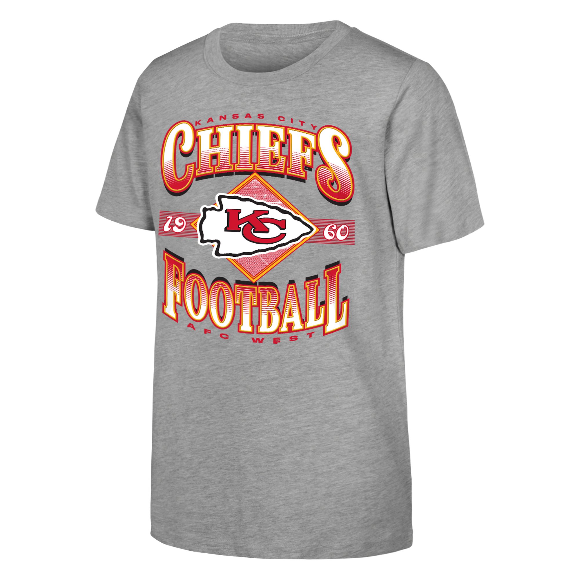 Youth Outerstuff Gray Kansas City Chiefs Days Past T-Shirt
