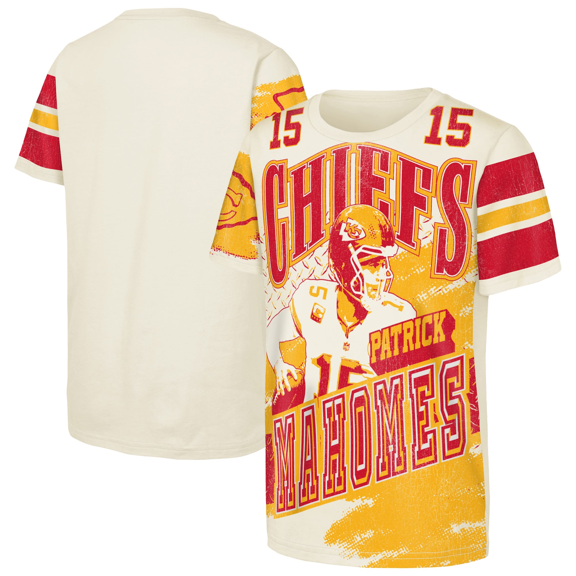 T-shirt classique Outerstuff pour jeunes, motif Patrick Mahomes, Kansas City Chiefs.