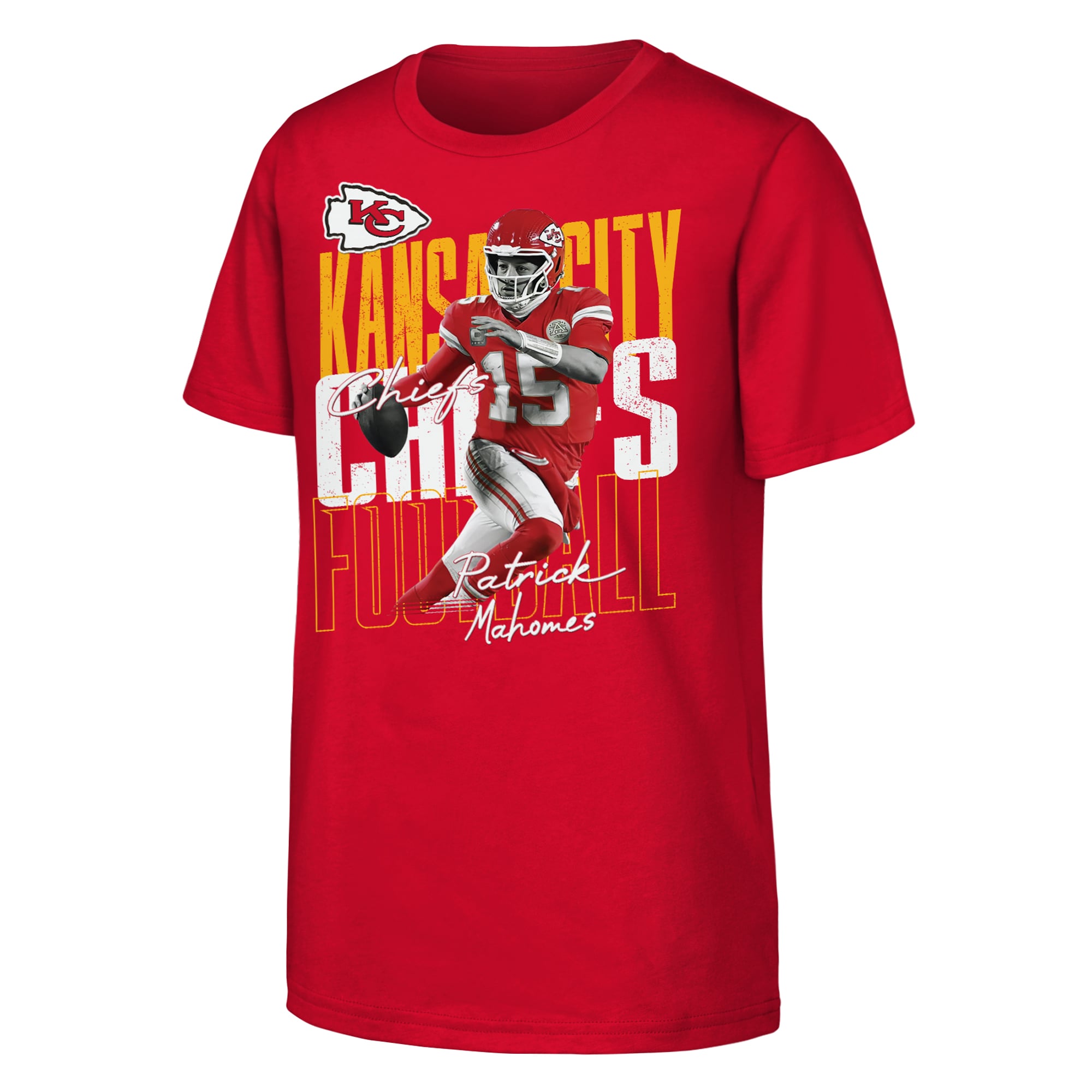 Youth Outerstuff Patrick Mahomes Red Kansas City Chiefs Legendary Player Card T-Shirt
