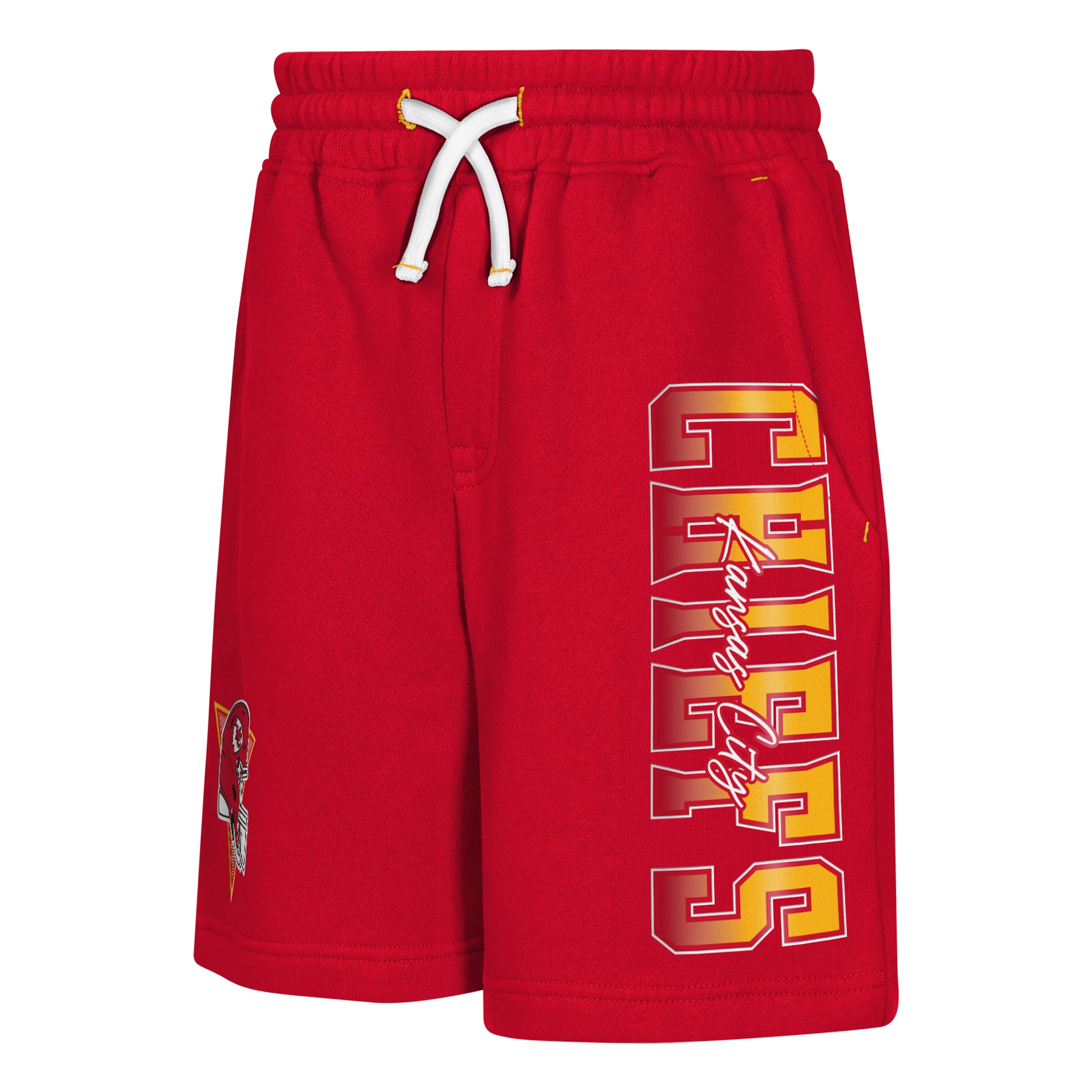 Youth Outerstuff Red Kansas City Chiefs Audible Fleece Shorts