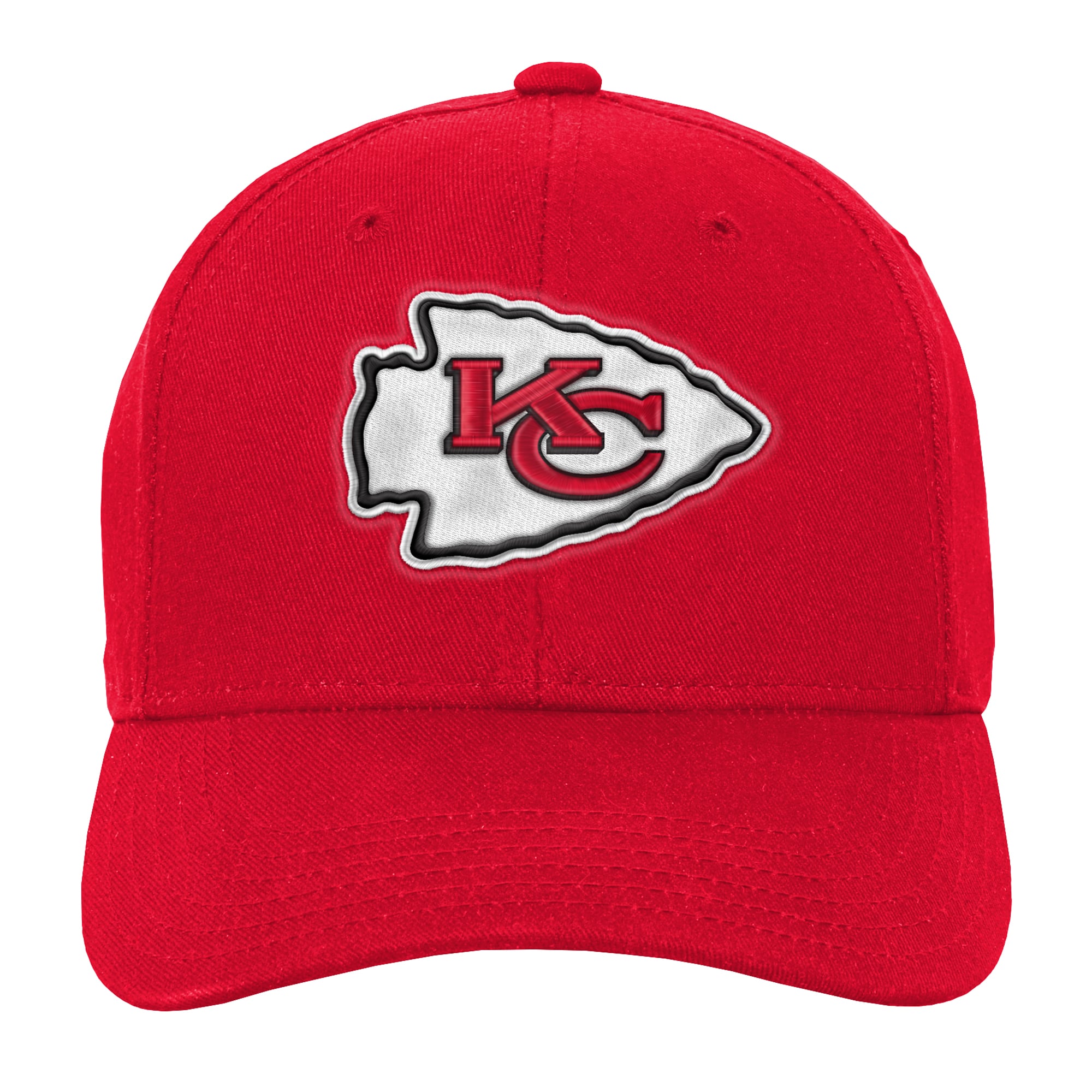Youth Outerstuff Red Kansas City Chiefs Pre-Curved Snapback Hat