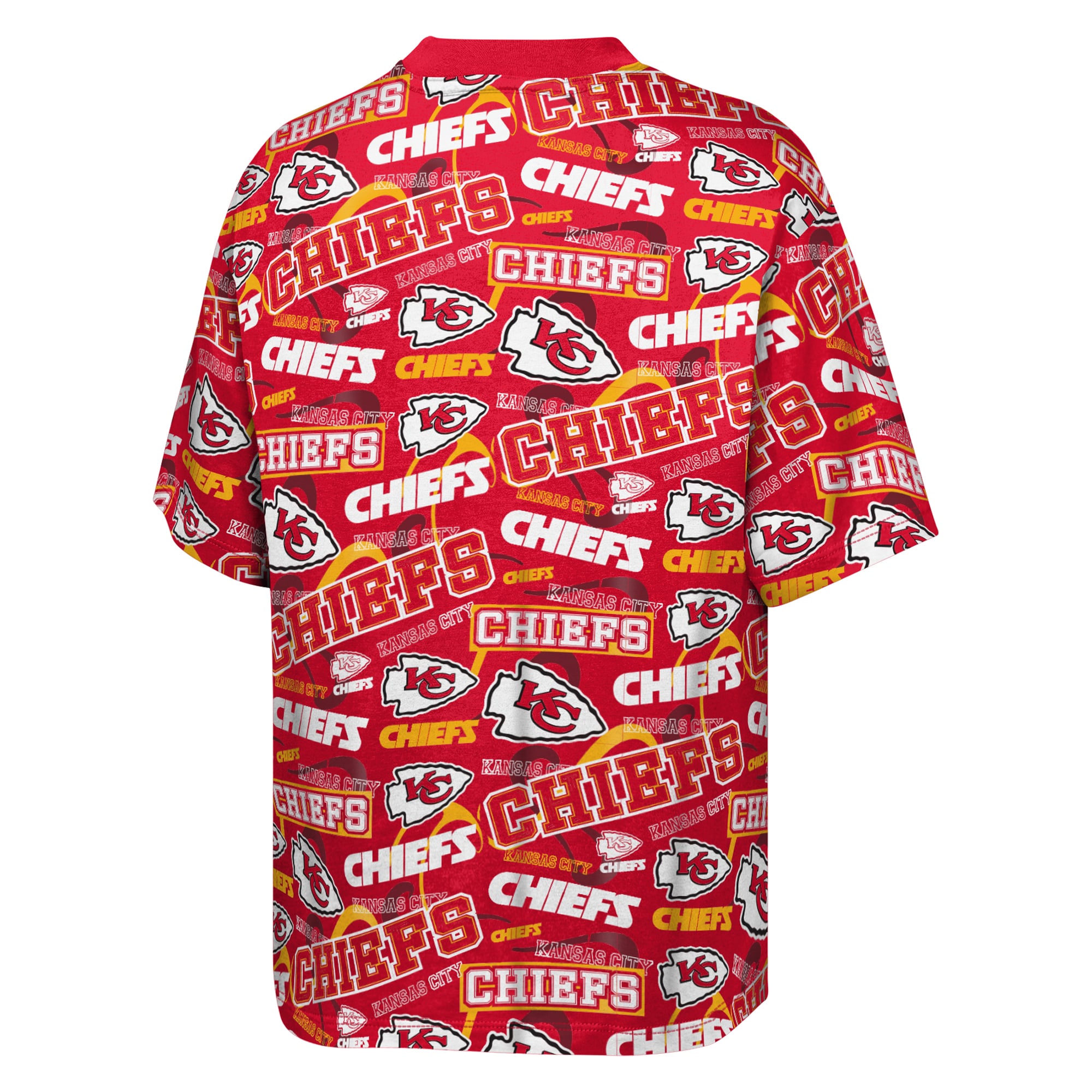 Youth Outerstuff Red Kansas City Chiefs Shift Crew T-Shirt