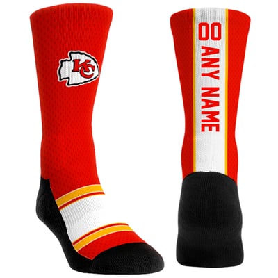  Kansas City Chiefs Rock Em Youth Custom Jersey Crew Socks - Red