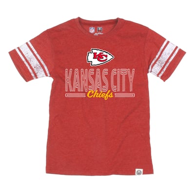 Kansas City Chiefs Wes & Willy Youth Football Jersey T-Shirt - Red