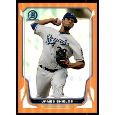 2014 Bowman Chrome Orange Refractors #78 James Shields
