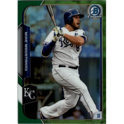 2015 Bowman Chrome Green Refractors #61 Mike Moustakas