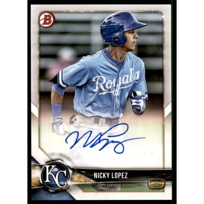 2018 Bowman Prospect Autographs #PANL Nicky Lopez