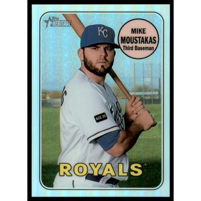 2018 Topps Heritage Chrome Refractors #THC93 Mike Moustakas