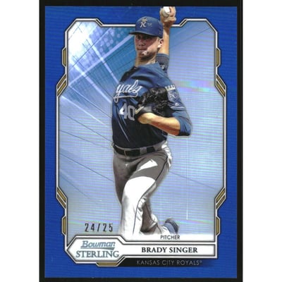 2019 Bowman Sterling Prospects Blue Refractors #BPR48 Brady Singer