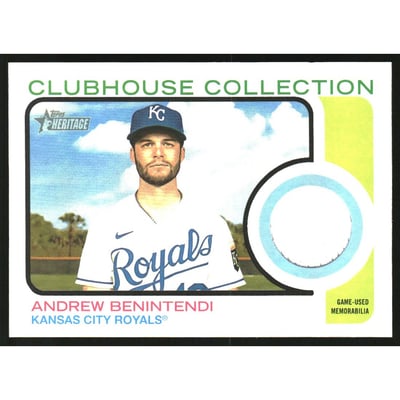 2022 Topps Heritage Clubhouse Collection Relics #CCABI Andrew Benintendi